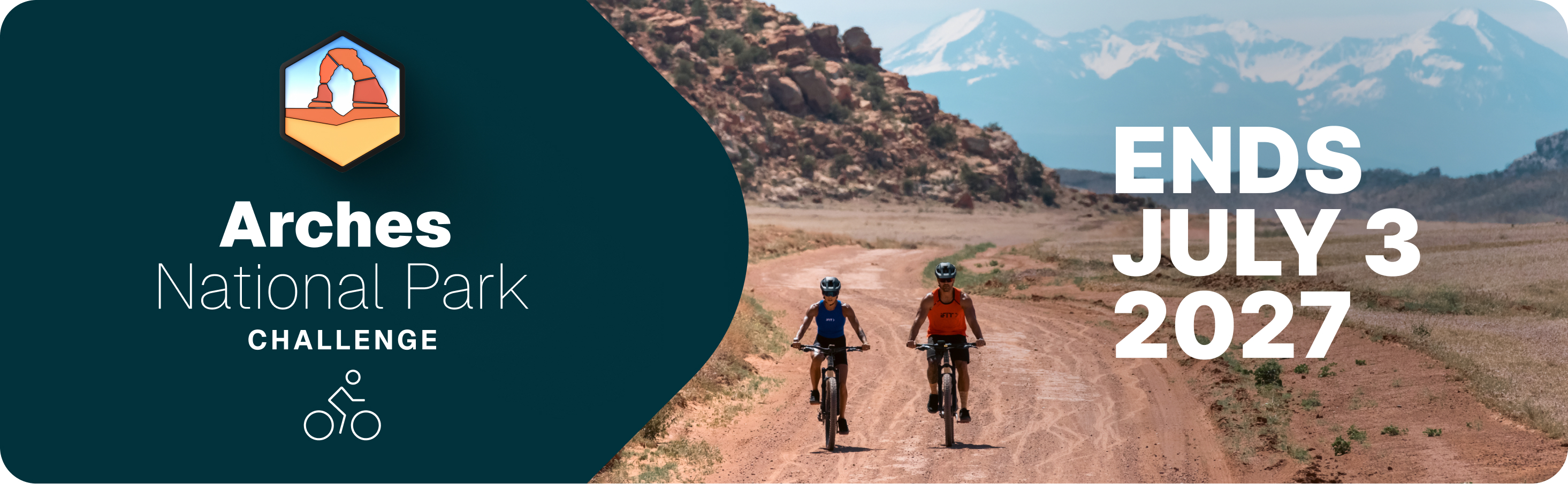 Complete the Arches National Park Challenge on iFIT. Ride six guided bike workouts with Hannah Eden and Paulo Barreto and earn your permanent Virtual Passport digital reward.