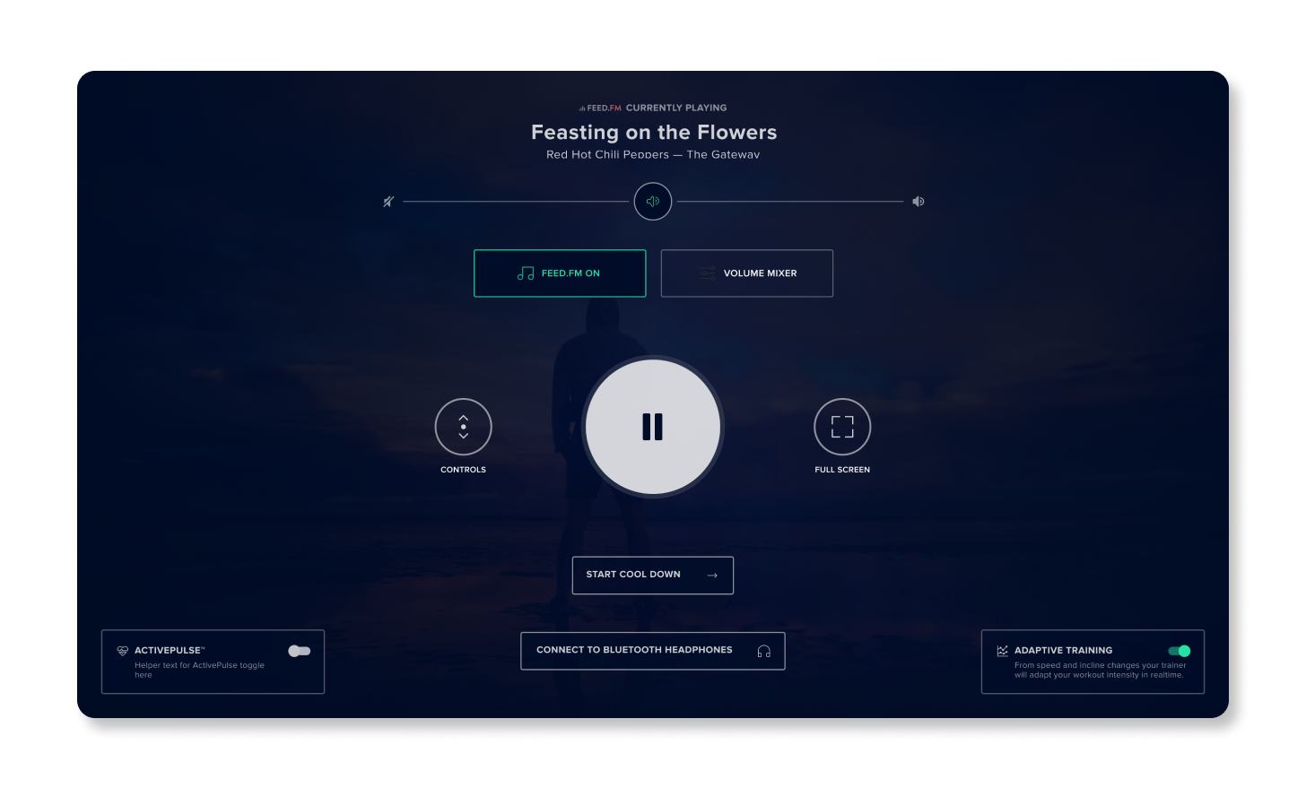 iFIT dark mode screen