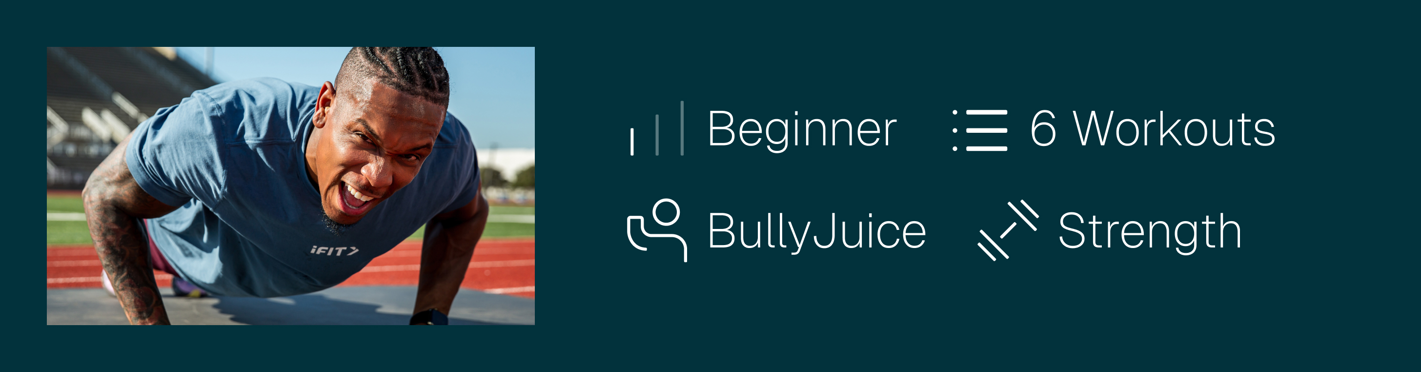 Start quick HIIT workouts with BullyJuice on the iFIT fitness app, featuring short, beginner-friendly sessions for full-body results.