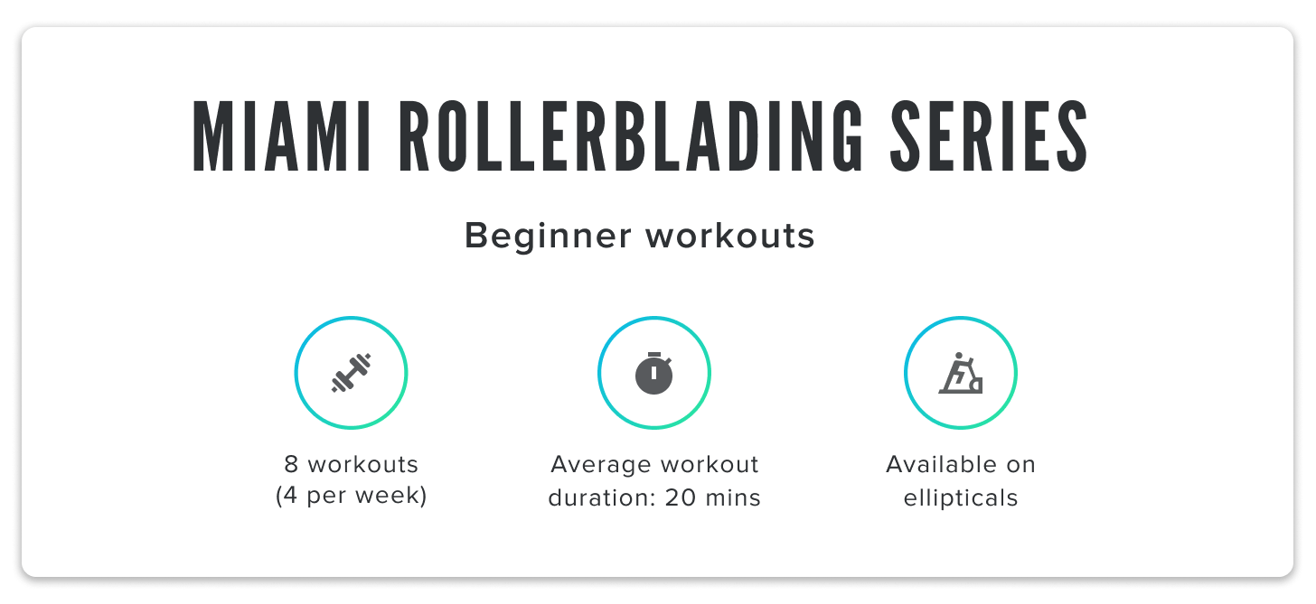 iFIT Comprehensive Elliptical Training Plan chart