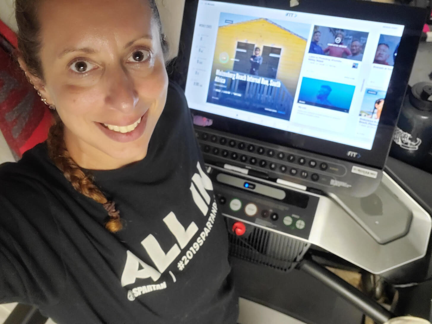 iFIT Member Michelle “Mik” Pricot does a treadmill class iFIT Member Michelle “Mik” Pricot does a treadmill workout