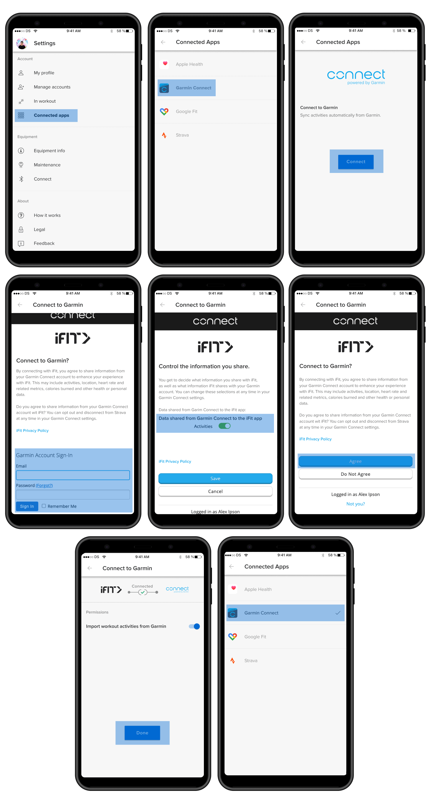 How to connect your iFIT and Garmin Connect accounts