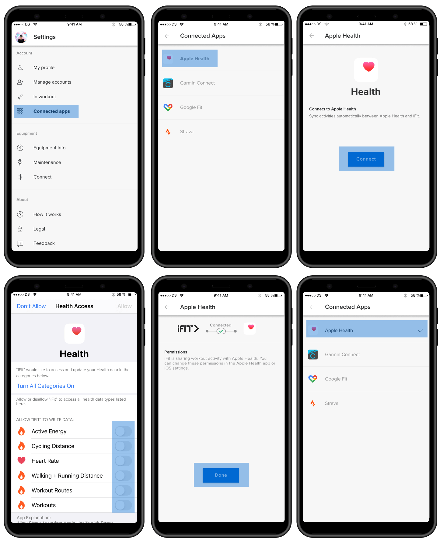 How to connect iFIT to Apple Health