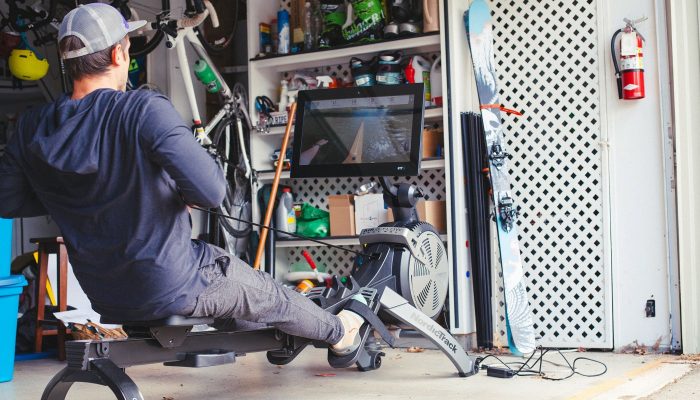 male rowing on RW900