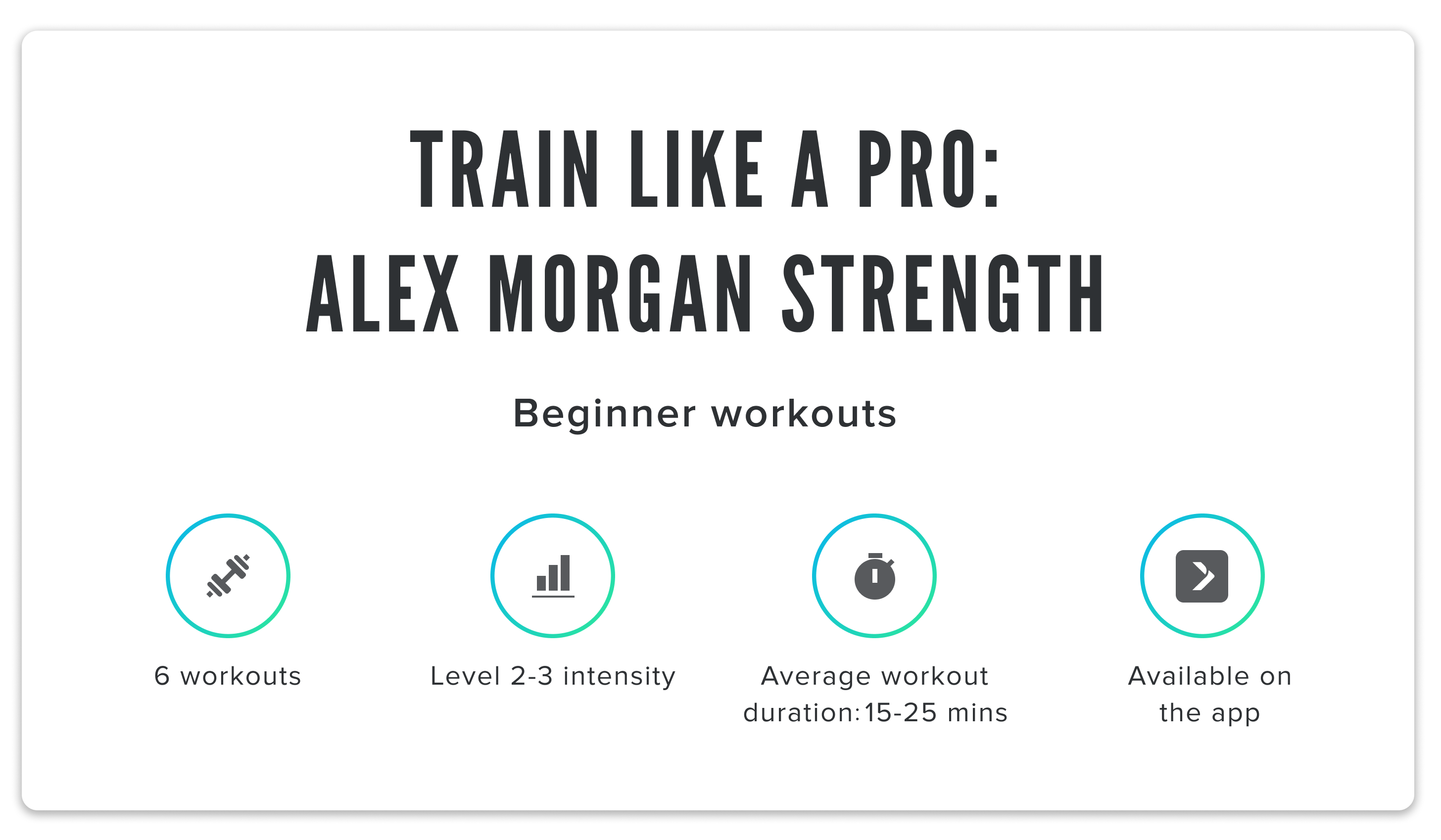 iFit Train Like a Pro: Alex Morgan strength workouts iFit Train Like a Pro: Alex Morgan strength classes