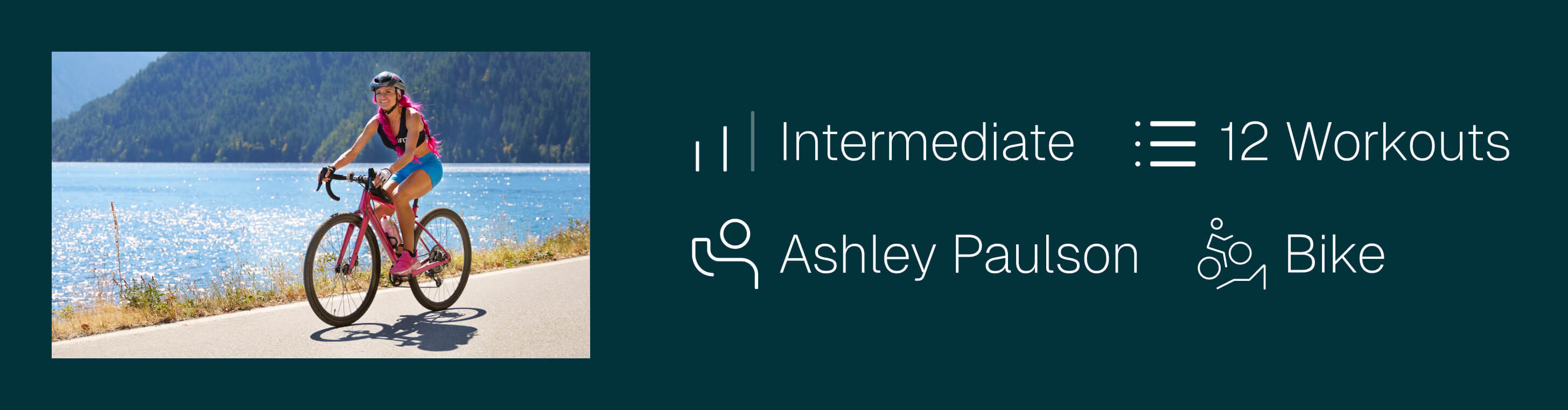 iFIT Trainer Ashley Paulson leads the Washington National Parks Power & Incline Series, a 12-workout cycling program designed to build endurance, climbing strength, and cycling power while exploring the scenic beauty of the Pacific Northwest.