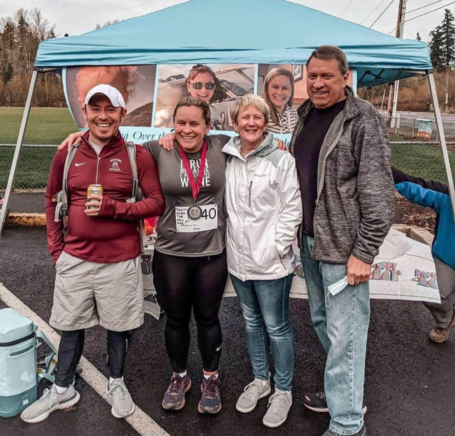 iFIT Member Amy-Mast-Morris runs a race iFIT Member Amy-Mast-Morris finishes a race