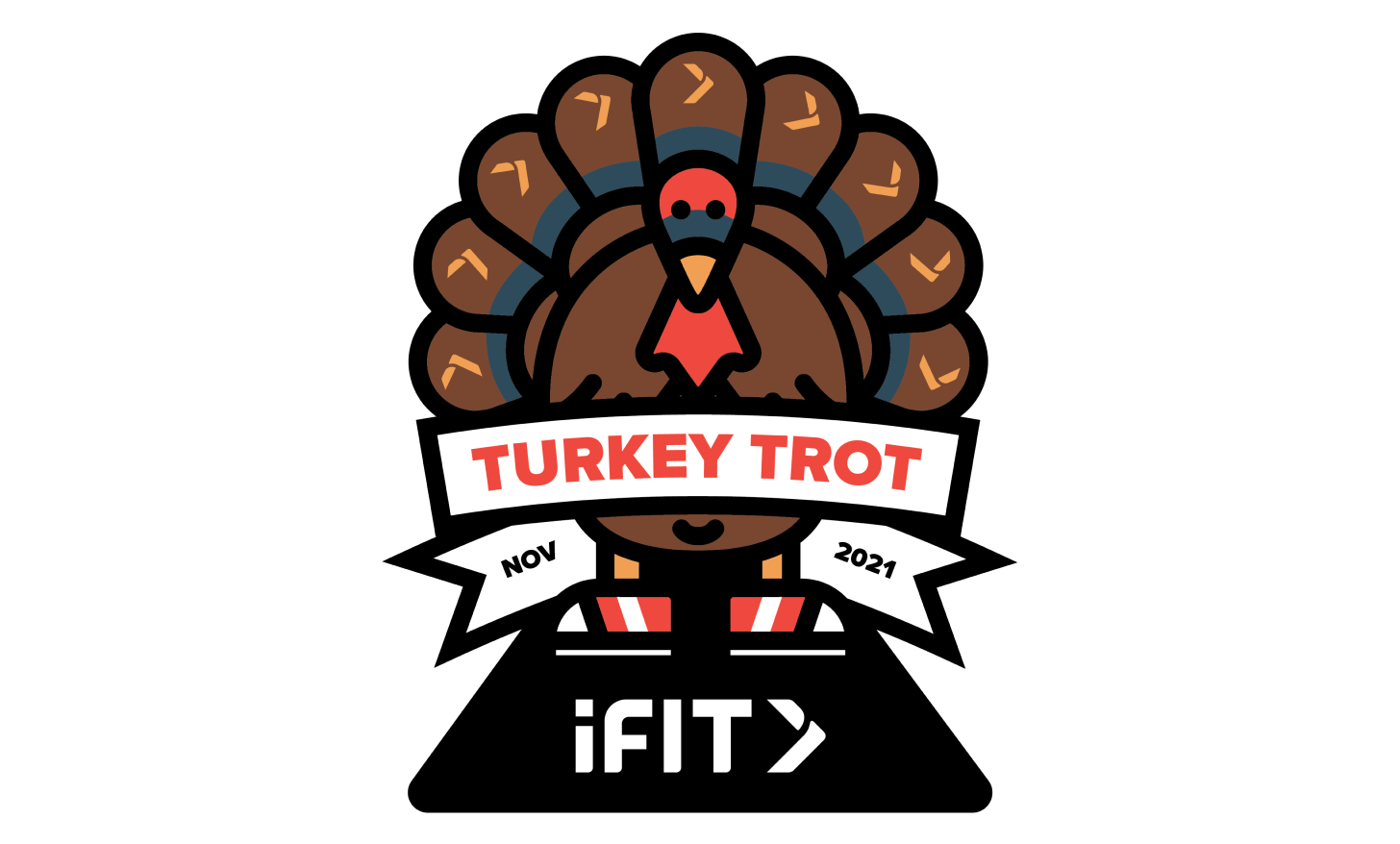 The iFIT Dana Point Turkey Trot 5K medal iFIT Dana Point Turkey Trot 5K medal