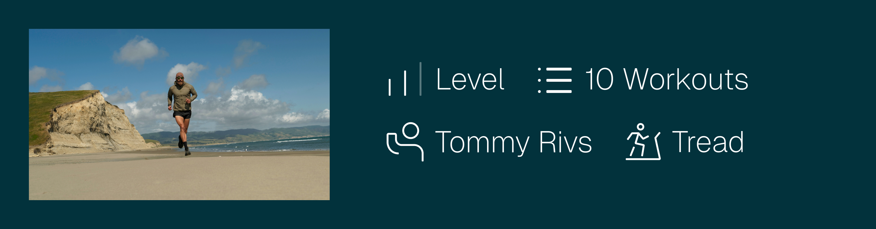 Series overview graphic highlighting workout level, number of sessions, and treadmill format inside the iFIT fitness app.
