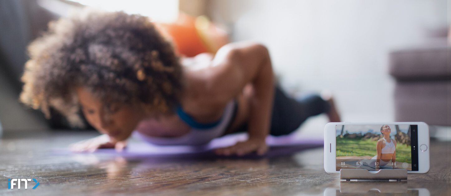 Man does iFIT's bodyweight workouts Man does iFIT bodyweight workouts