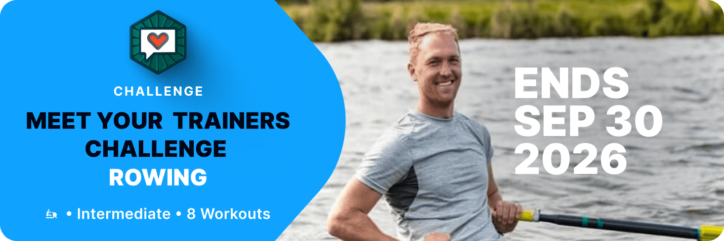 Join the intermediate rowing Challenge with 8 iFIT Trainer led workouts, ending September 30, 2026.