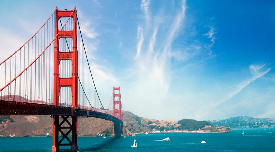 Blick zur Golden Gate Bridge in San Francisco