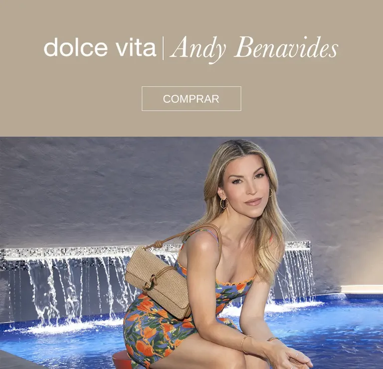 Descubre la colección exclusiva Dolce Vita x Andy Benavides con bolsas elegantes inspiradas en un estilo fresco y femenino.