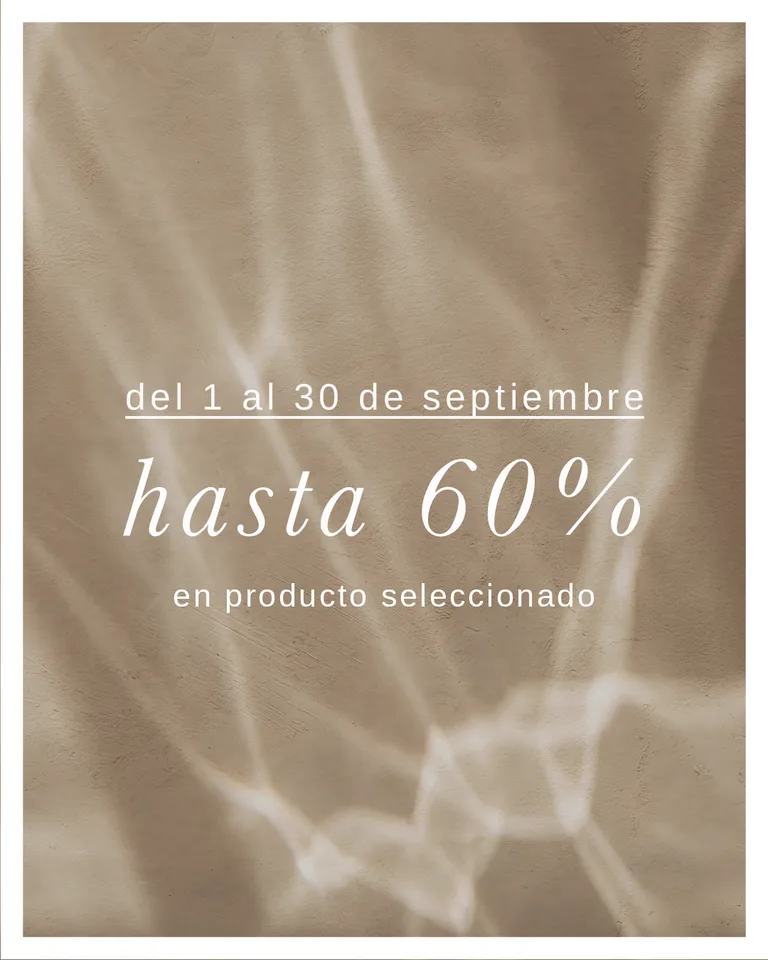 Dolce Vita Hasta 60% de descuento en producto seleccionado del 1 al 30 de septiembre.