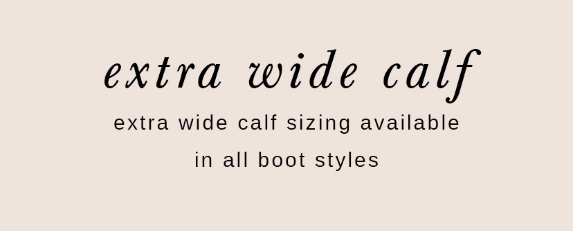 Extra wide calf