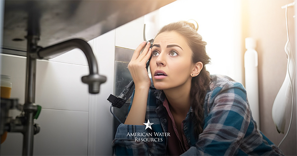 frustrated homeowner with plumbing issue