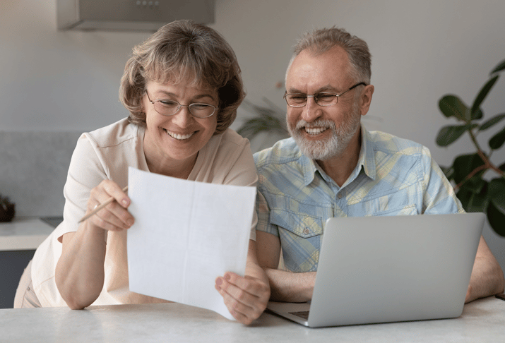 couple reviewing a document