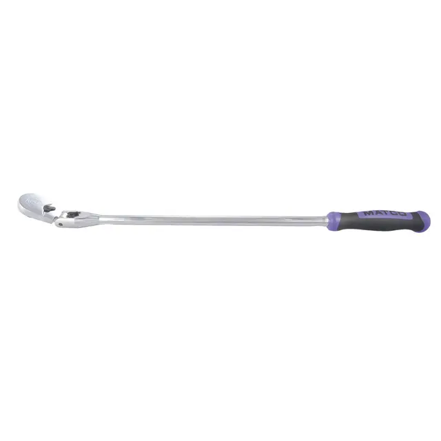 1/2" DRIVE 27-3/8" EIGHTY8 TOOTH LOCKING FLEX RATCHET WITH ERGO HANDLE - PURPLE