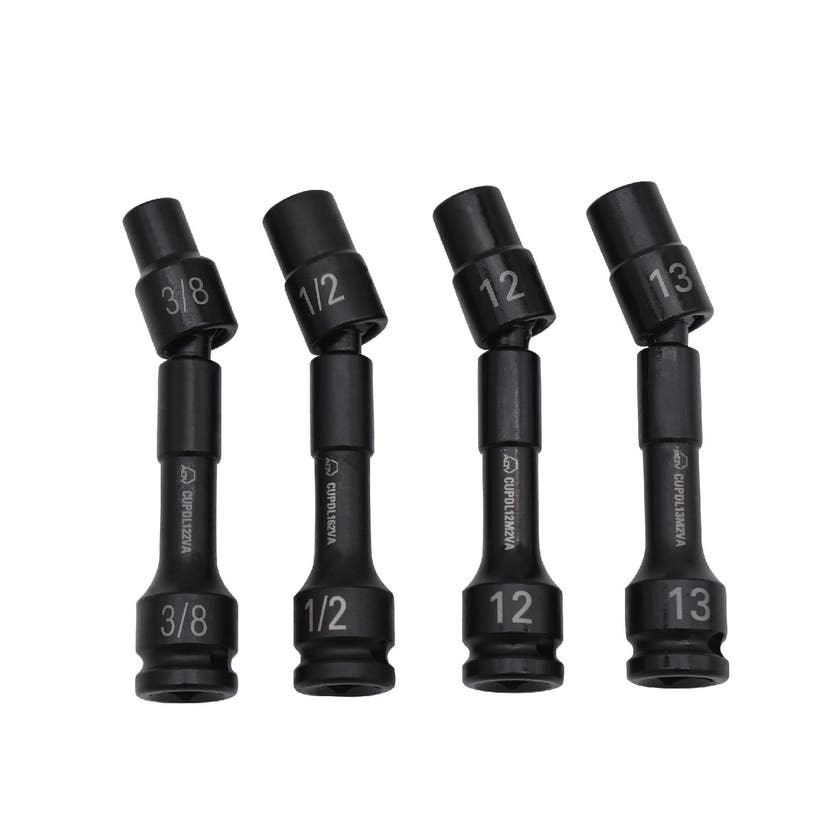1/2" DRIVE 4 PIECE 12 POINT 5" LONG PINLESS UNIVERSAL ADV IMPACT DRIVE
