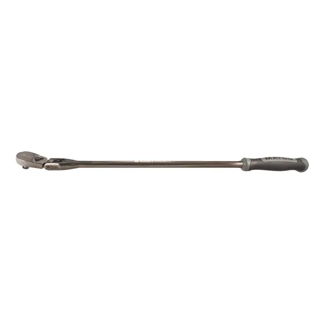 1/2" DRIVE 27-3/8" EIGHTY8 TOOTH BLACK NICKEL LOCKING FLEX RATCHET WITH ERGO HANDLE - SHADOW GRAY