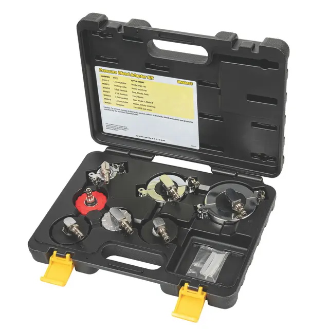 PRESSURE BRAKE BLEED ADAPTER SET, 7 PIECE