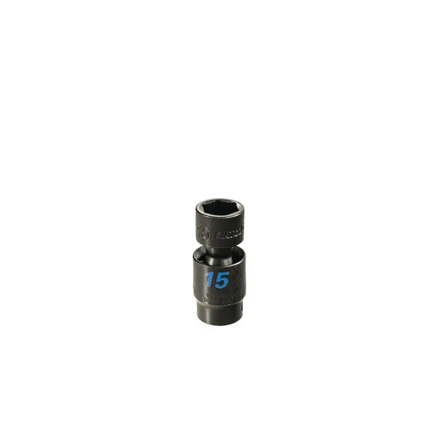 3/8" DRIVE 15MM 6 POINT TORQUE FORCE UNIVERSAL IMPACT SOCKET