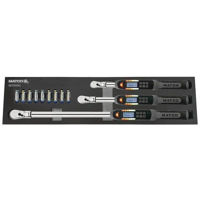 3 PIECE ELECTRONIC TORQUE WRENCH SET - SHADOW GRAY