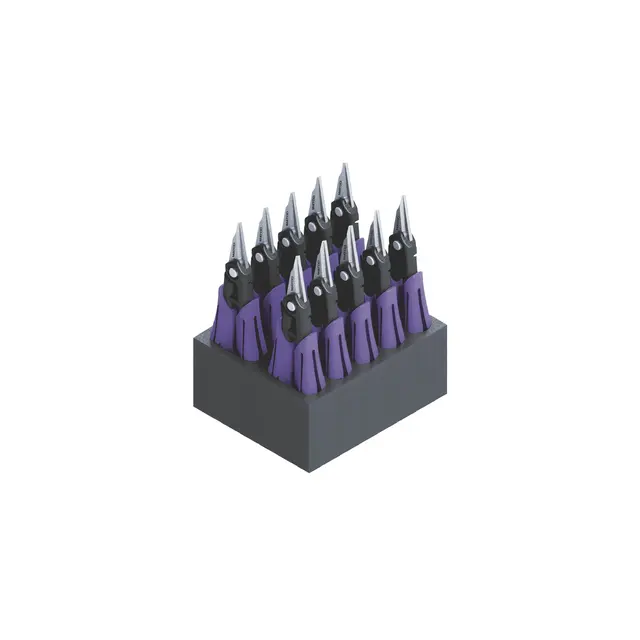 HEAVY-DUTY XS SCISSORS DISPLAY. 10 PACK - PURPLE