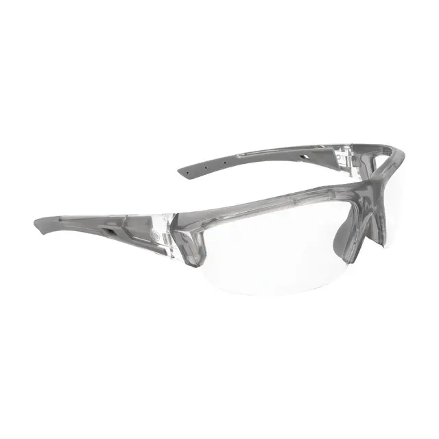 FORCEFLEX SAFETY GLASSES GRAY MATCO HALF FRAME WITH CLEAR LENSES
