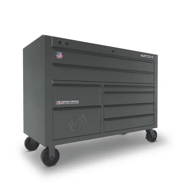 55" x 25" DOUBLE-BAY 2s SERIES TOOLBOX (THUNDERSTORM GRAY/BLACK)
