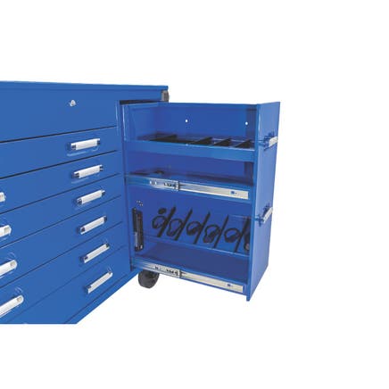 49” x 25” MSC5 POWERED TOOL CART (BLUE/CHROME)