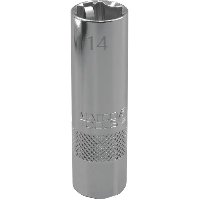 3/8" DRIVE 14mm METRIC 6 POINT 2½" LONG SPARK PLUG SOCKET WITH RETAINING TABS