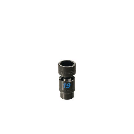 3/8" DRIVE 19MM 6 POINT TORQUE FORCE UNIVERSAL IMPACT SOCKET