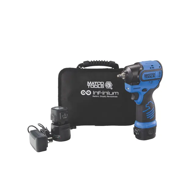 12V CORDLESS INFINIUM™ 1/4” STUBBY IMPACT WRENCH KIT - BLUE