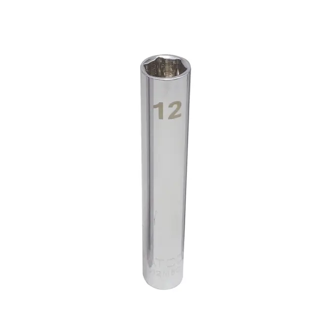 1/4" DRIVE 12MM METRIC CHROME DEEP SOCKET