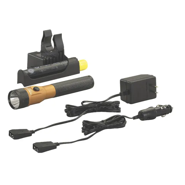 STREAMLIGHT STINGER 450 LUMENS LED RECHARGEABLE FLASHLIGHT WITH PIGGYBACK CHARGER-ORANGE