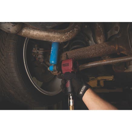3/8" DRIVE STUBBY PUSH BUTTON PNEUMATIC IMPACT WRENCH