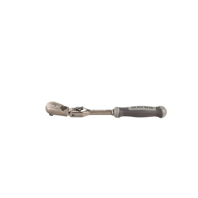1/4" DRIVE 7-3/4" EIGHTY8 TOOTH BLACK NICKEL LOCKING FLEX RATCHET WITH ERGO HANDLE - SHADOW GRAY
