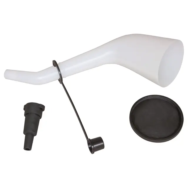RIGHT ANGLE FUNNEL WITH LID AND CAP