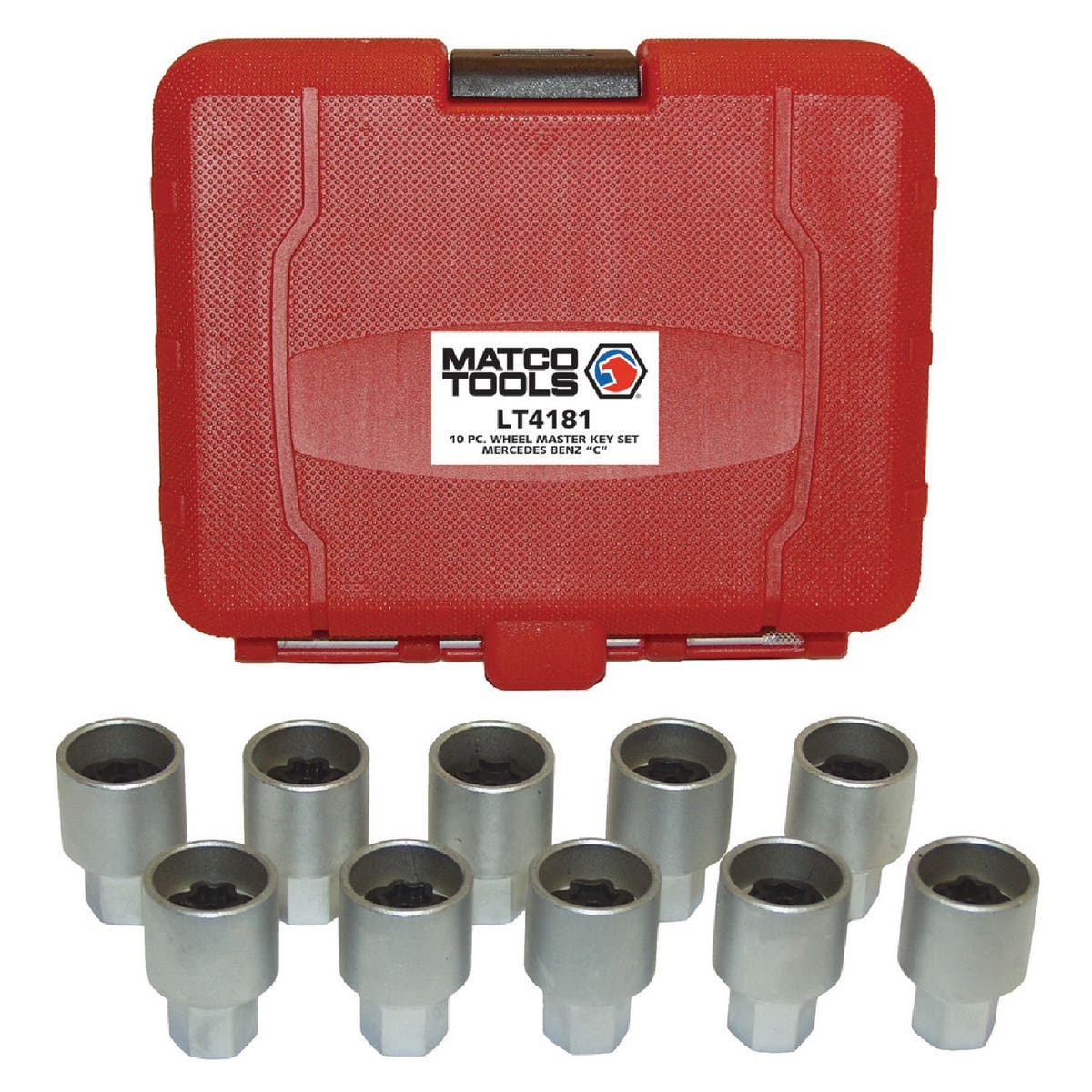10 PIECE WHEEL MASTER KEY SET MERCEDES BENZ "C" LT4181 Matco Tools