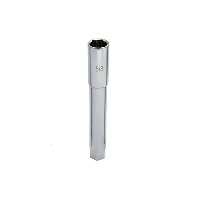3/8" DRIVE 5/8" SAE 12 POINT 5-7/8" LONG SPARK PLUG SOCKET WITH RETAINING TABS