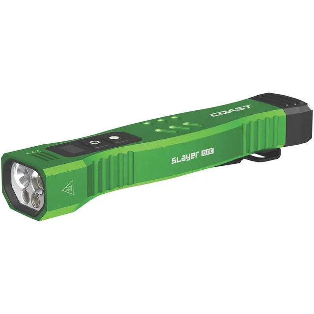 SLAY ELITE 1450 LUMENS RECHARGEABLE FLASHLIGHT - GREEN