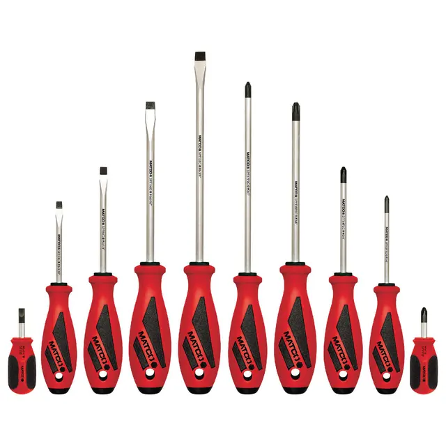 10 PIECE TOP TORQUE II™ SCREWDRIVER SET - RED