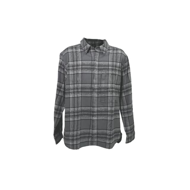 OAK PLAID LONG SLEEVE SHIRT - CEMENT/GRAPHITE - XXL