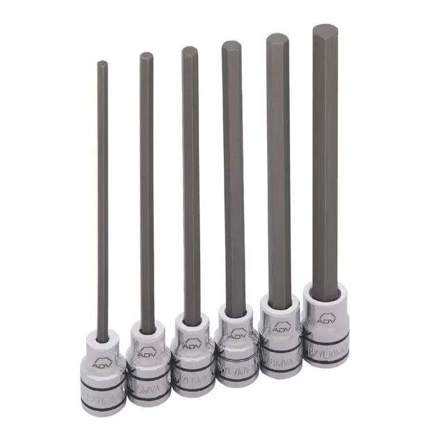 6 PIECE 3/8" DRIVE METRIC ADV LONG HEX BIT SOCKET SET