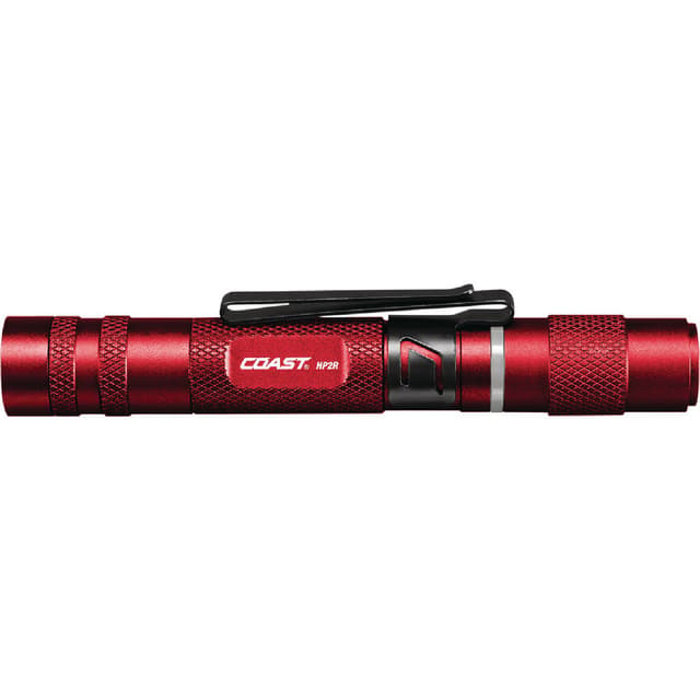 COAST HP2R250 LUMEN RECHARGEABLE PEN LIGHT - RED