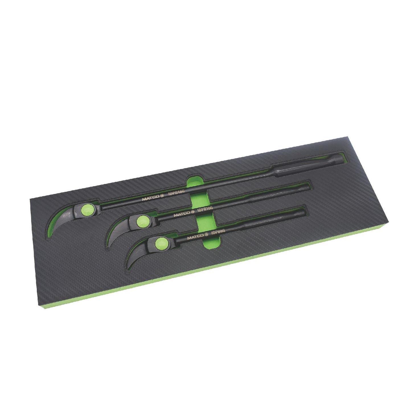 3 PIECE INDEXING PRY BAR SET - GREEN