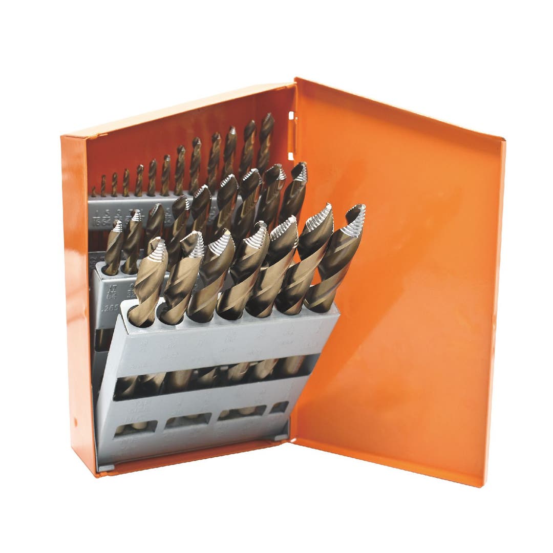 HYPERSTEP COBALT MECHANIC'S LENGTH REDUCED SHANK DRILL BIT SET, 29
