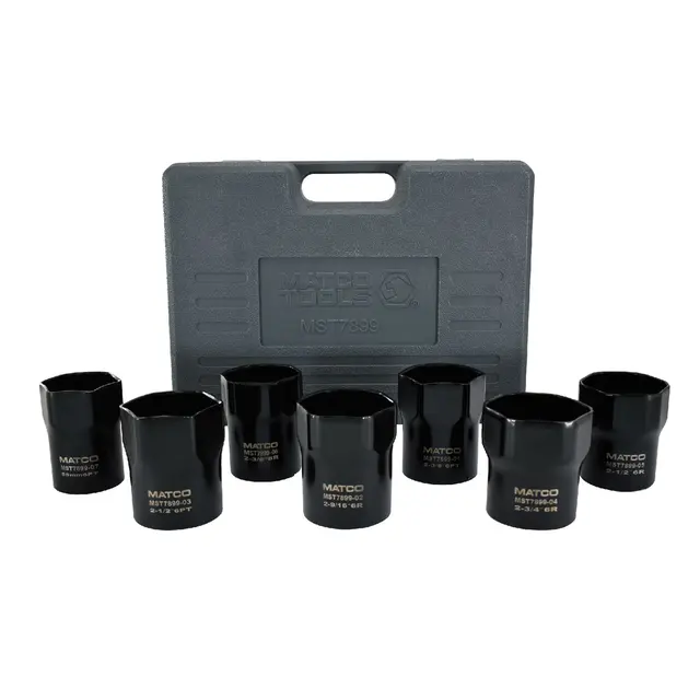 1/2" DRIVE 7 PIECE WHEEL BEARING LOCKNUT SOCKET SET