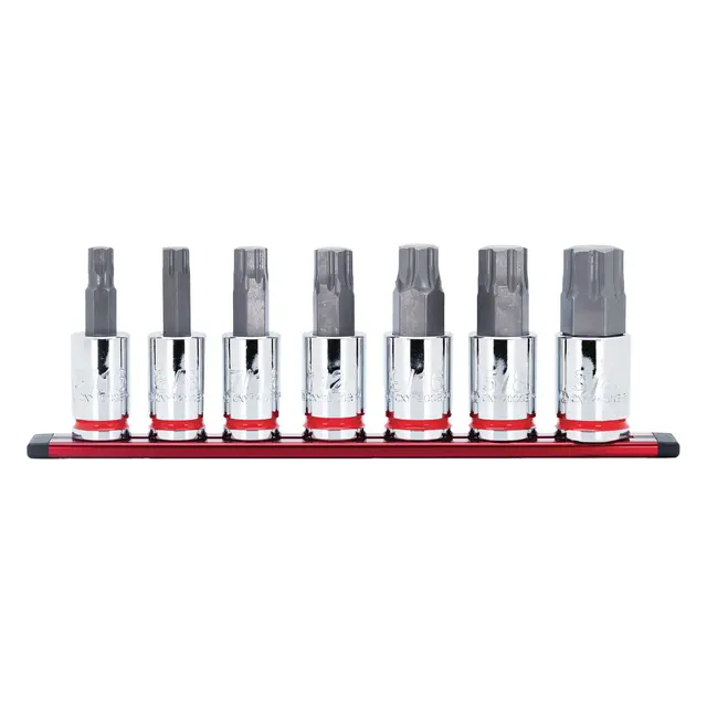 7 PIECE 1/2" DRIVE OPTI-GRIP SAE HEX BIT SOCKET SET